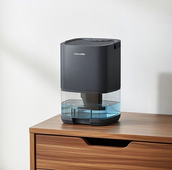 Elektryczny Osuszacz Powietrza Domowy Cichy 1000Ml Black