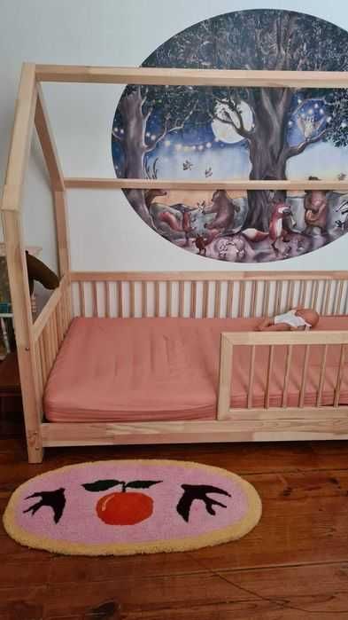 Cama Casinha B plus 80x190cm Madeira natural