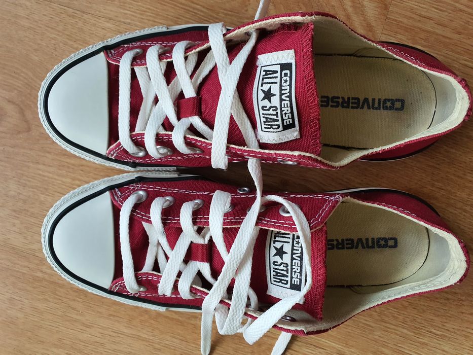 Bordowe converse roz. 39