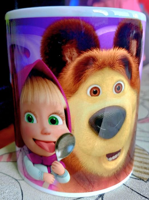 Nowy kubek Ceramiczny Masza I Niedźwiedź prezent dla dziecka