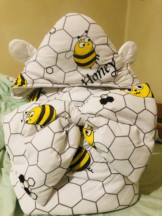 Конверт на виписку/Конверт в роддом, ковдра і подушечка