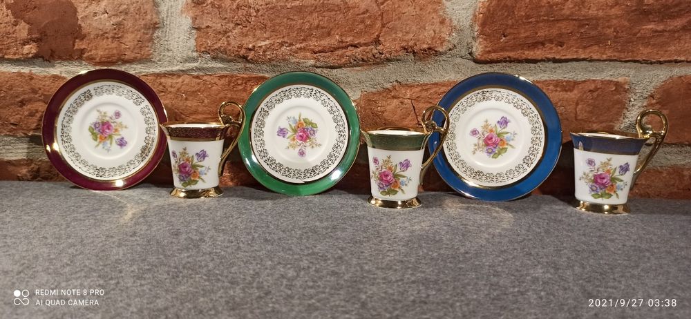 Porcelana KOLEKCJONERSKA DUO Mokka Złocenia