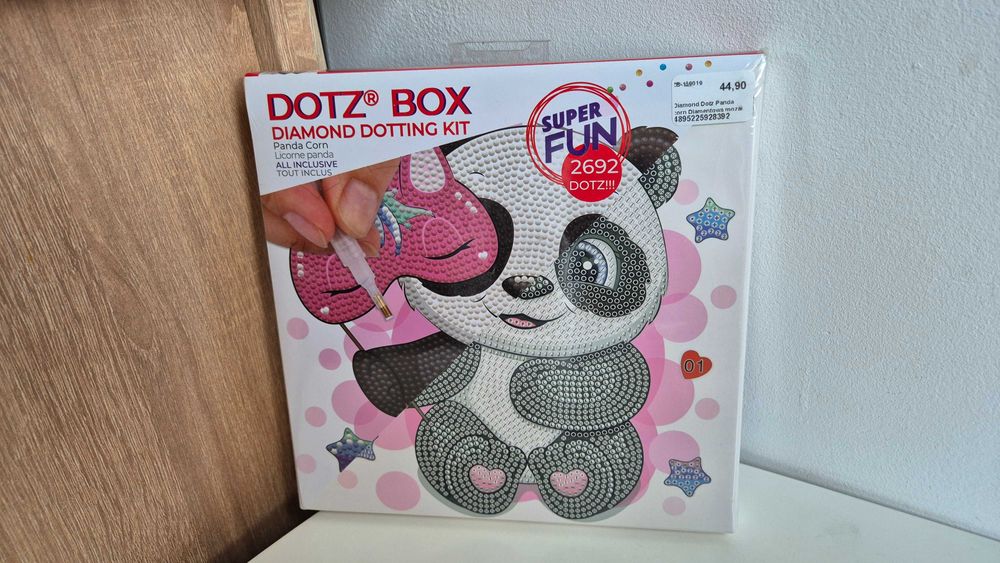 Diamond Dotz, Zestaw kreatywny dla dzieci Panda Corn Dotz Box