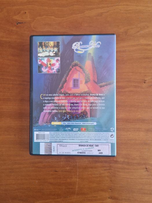 DVD de animação "Branca de neve"