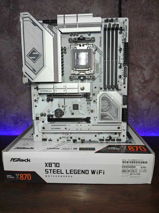Материнська плата ASRock X870 Steel Legend Wifi (AM5) 7000-9000 AMD