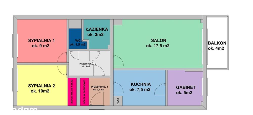 Mieszkanie 63,7 m2 - BEZPOŚREDNIO - osiedle Słowiki OLKUSZ