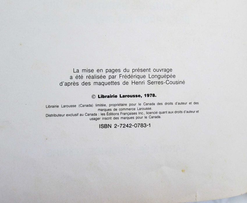 Livro le larousse des enfants 1978