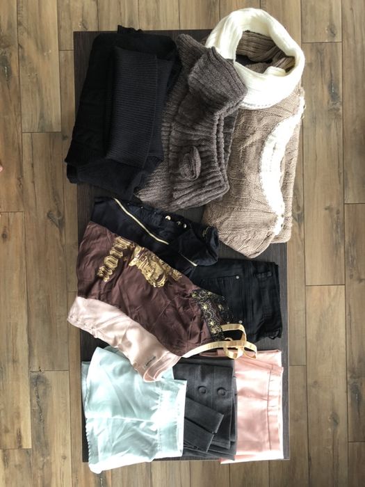 Paka ubran 38/40 h&m mint&berry 12szt wiosna okazja paczka kobieta M L