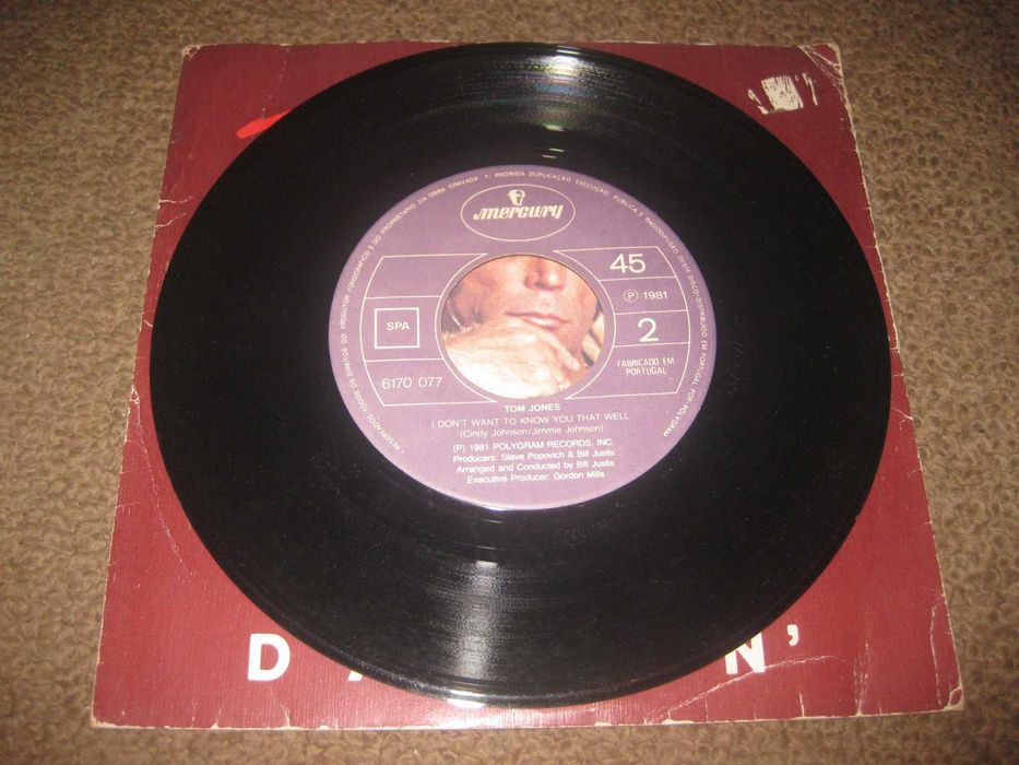 Vinil Single 45 rpm do Tom Jones "Darlin"