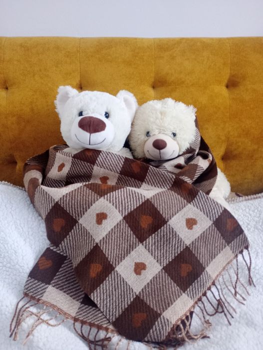 Szalik damski serduszka