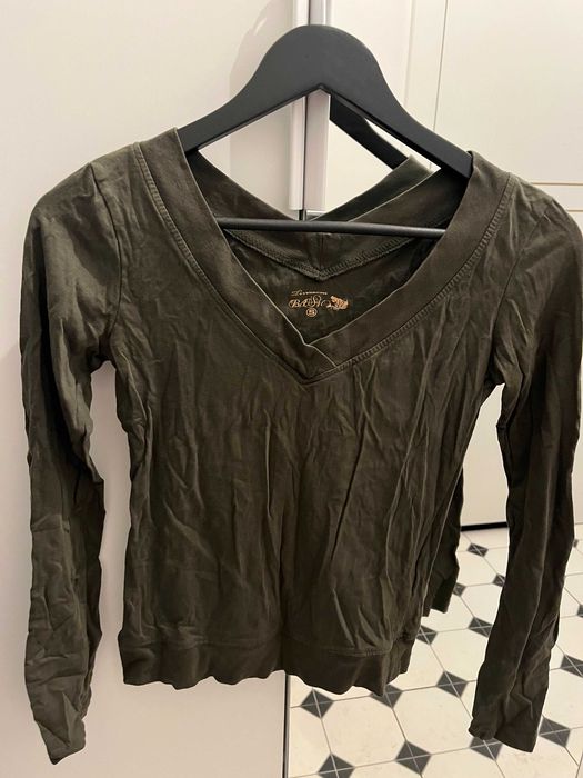 Bluzka koszulka khaki Terranova, rękaw 3/4 Rozm. S