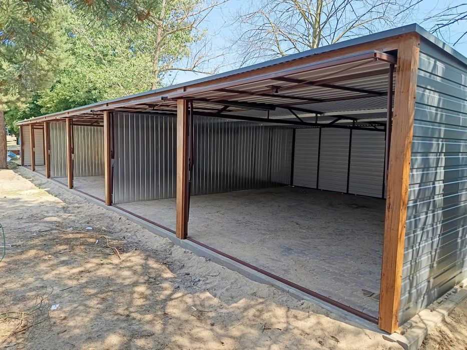 garaz blaszany 15x6 garaż blaszak  garaże blaszane profil 7x5 3x6 6x6