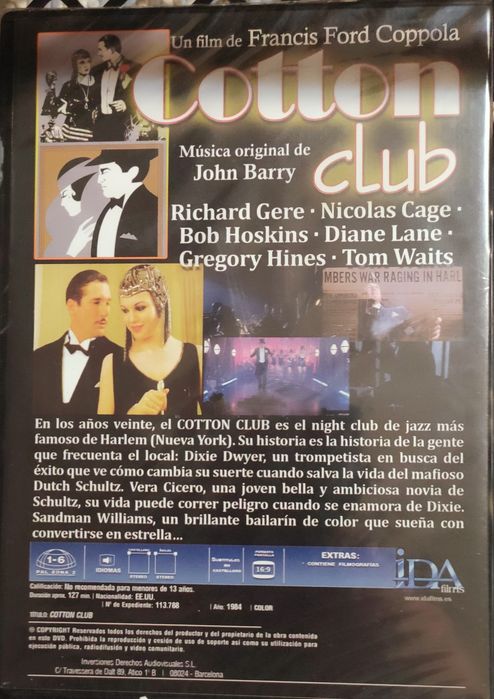 Cotton Club de Francis Ford Copolla com Richard Gere e Nicolas Cage