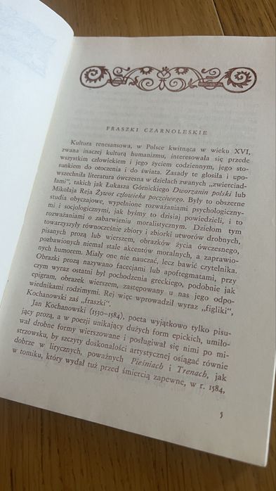 jan kochanowski fraszki piw