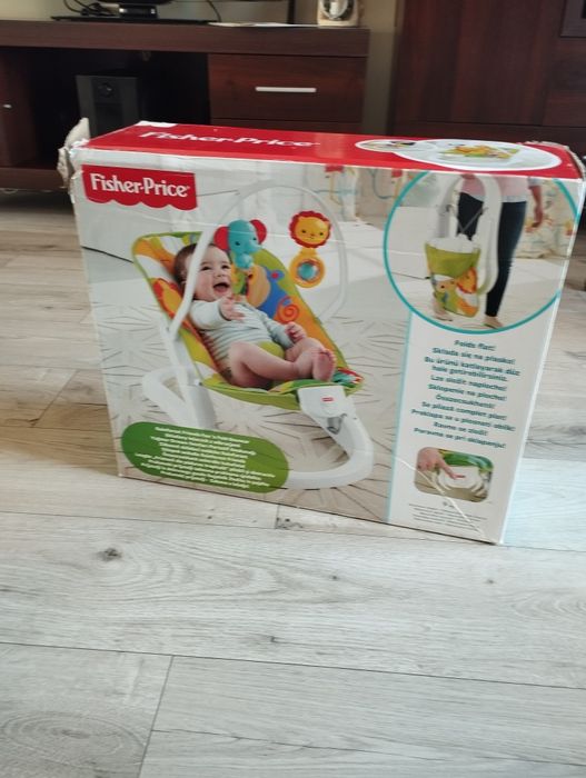 fisher price skladany lezaczek z wibracjami
