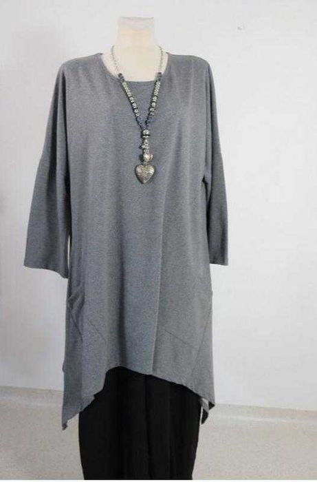 Подовжена тепла туніка бохо, асиметрія new collection, італія, бавовна