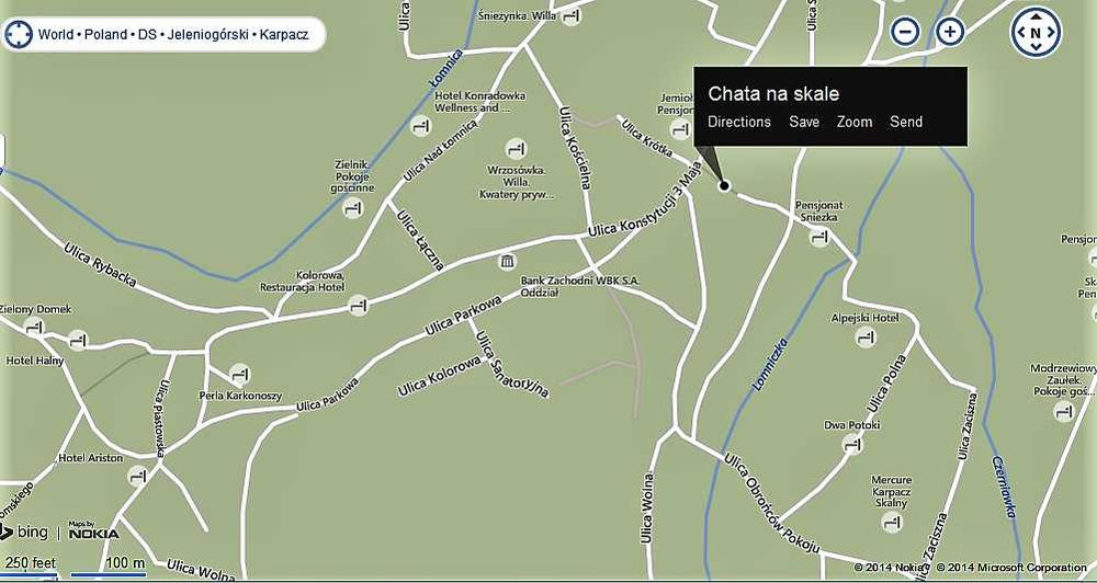 Pokoje z łazienkami i widokiem na góry w centrum Karpacza