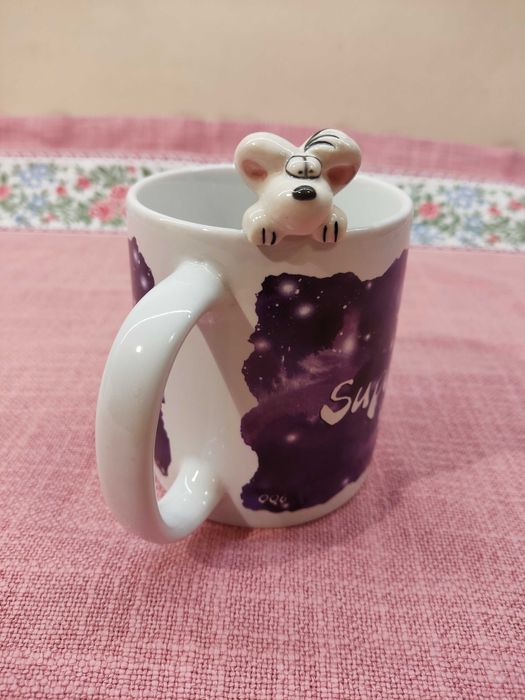 Kubek z myszką 3D Diddl (myszka z serem)