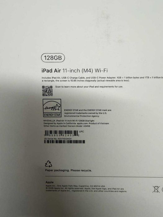 Apple iPad Air 11 2026 Wi-Fi 128GB Starlight (MH334)