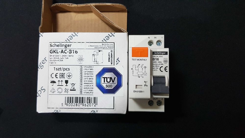 Shelinger УЗО диференціальний автомат АС 16А