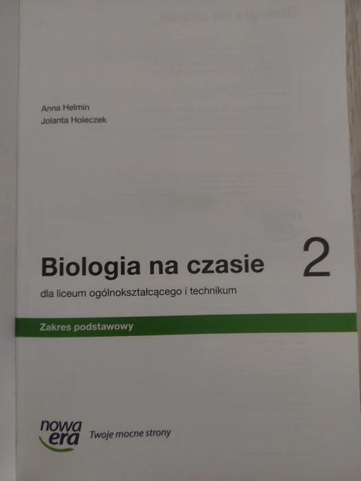 Biologia na czasie 2, podręcznik