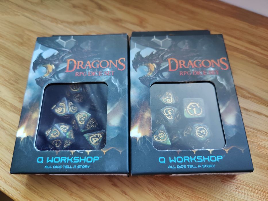 Kości q workshop, dragons rpg dice set