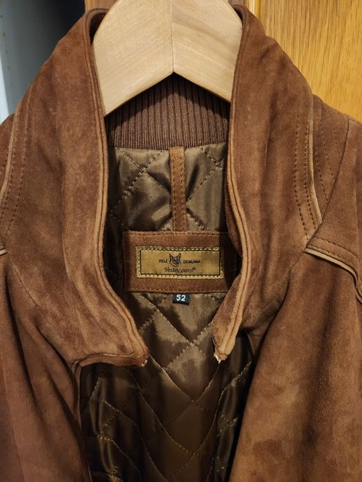 Casaco camurça pele genuína 52 L