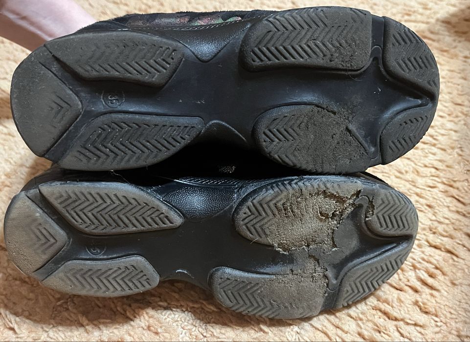 Ботинки кроссовки y2k аниме черные