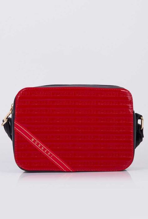 Torebka Monnari 1740 czarna z czerwonym M05 a'la kuferek