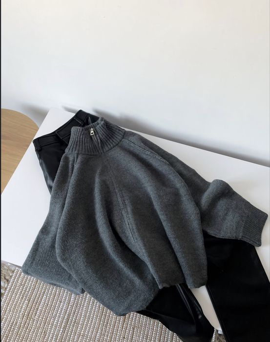 В'язаний жіночий кардиган на блискавці, тепла жіноча кофта на змейке