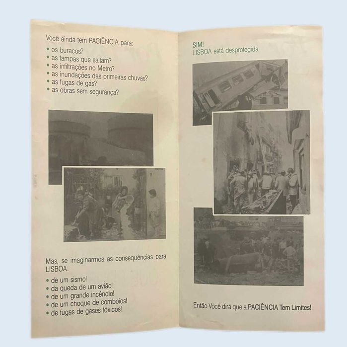 Folheto Díptico Campanha Jorge Sampaio “Por Lisboa” 1989