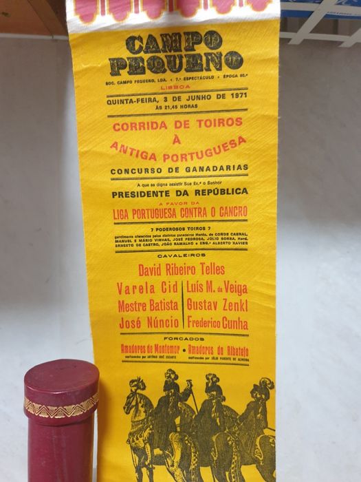 Tauromaquia: Rolo de programa de corrida de Touros Campo Pequeno 1971