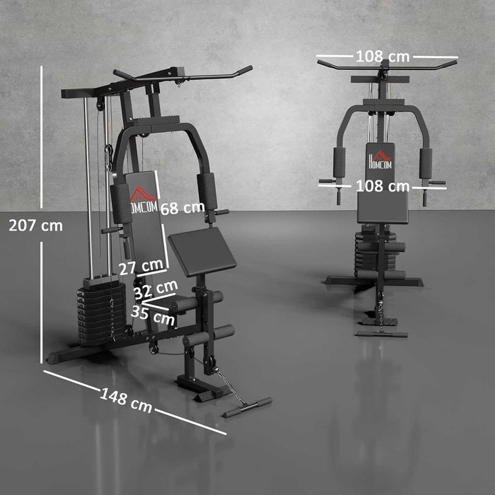 Máquina de Musculação HOMCOM Multiestação – Nunca usada