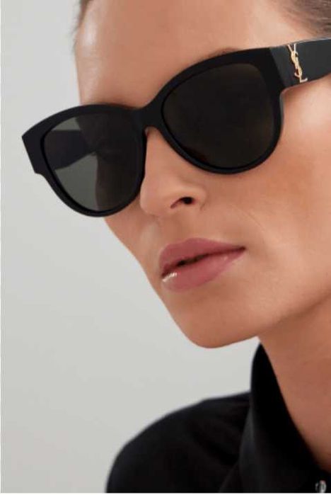 Okulary przeciwsłoneczne ysl czarne modne cat Laurent