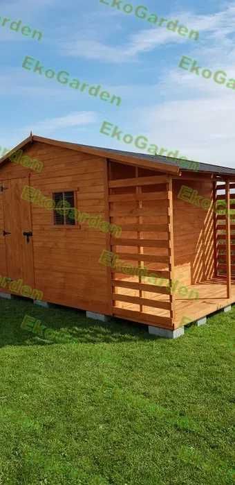 Domek narzędziowy, ogrodowy, drewutnia, montaż, transport