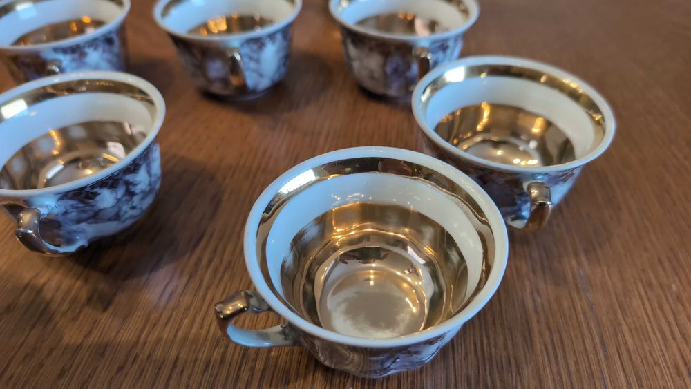 Zestaw kawowy ZSRR filiżanki dzbanek