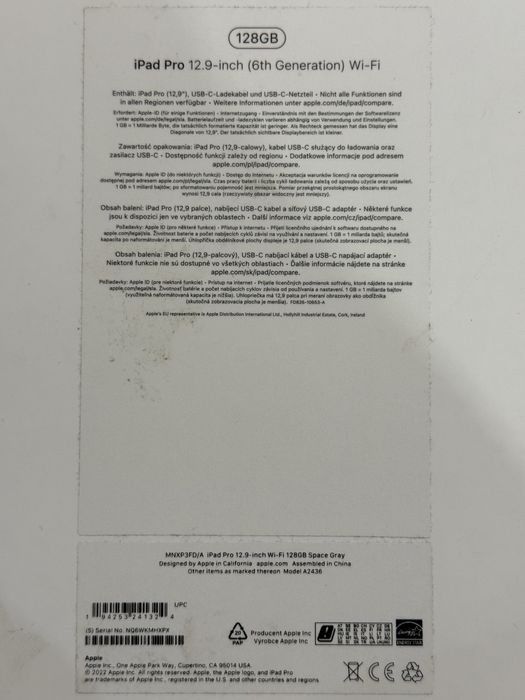 Ipad pro 12.9 M2 128gb