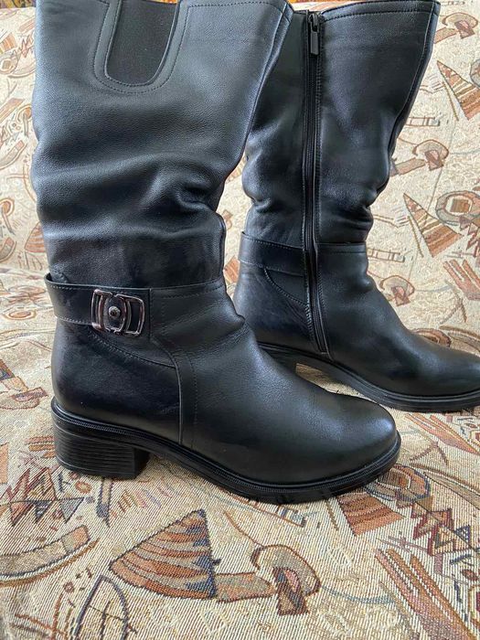 Шкіряні зимові сапоги