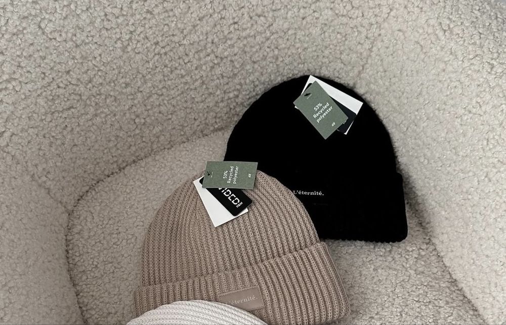 Шапка нова,жіноча,тепла від H&M чорні,беж