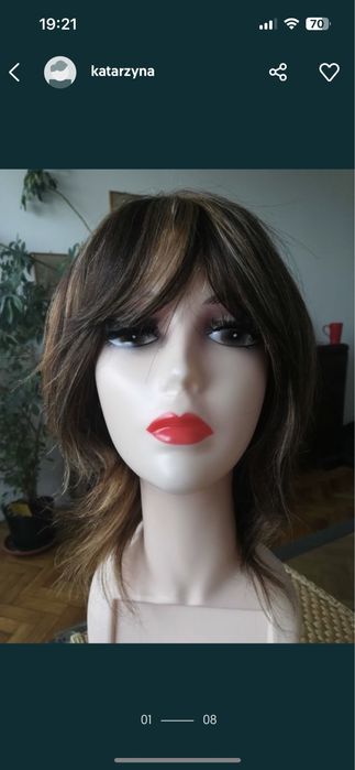 Peruka włosy naturalne