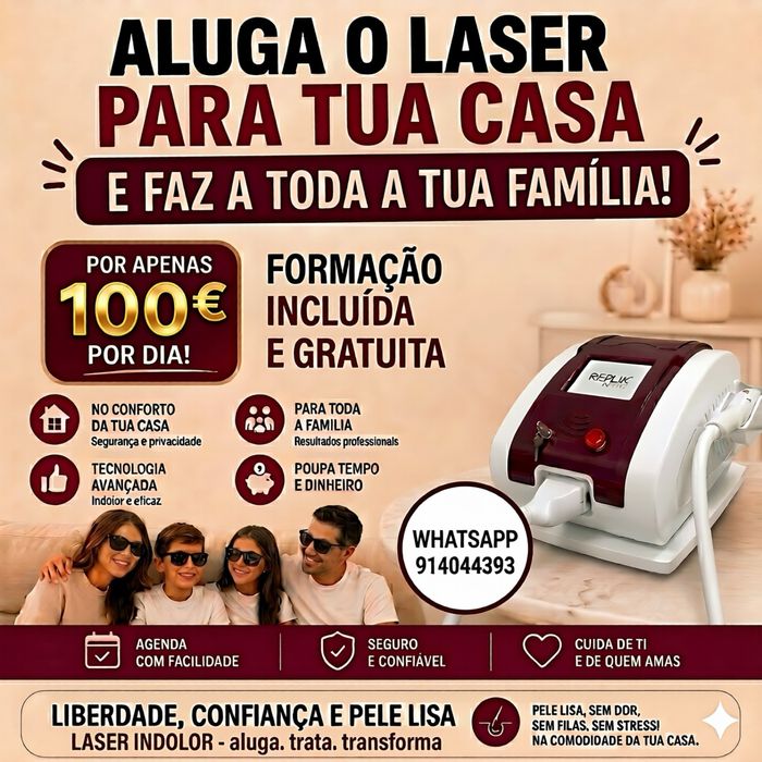Aluga DEPILACAO A LASER e faz em tua Casa