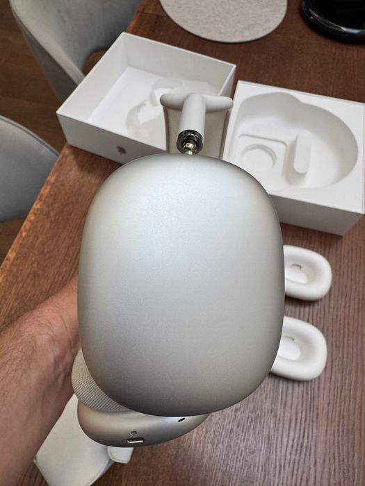 ORYGINALNE Apple AirPods Max Srebrne + etui Smart Case Białe + przewód
