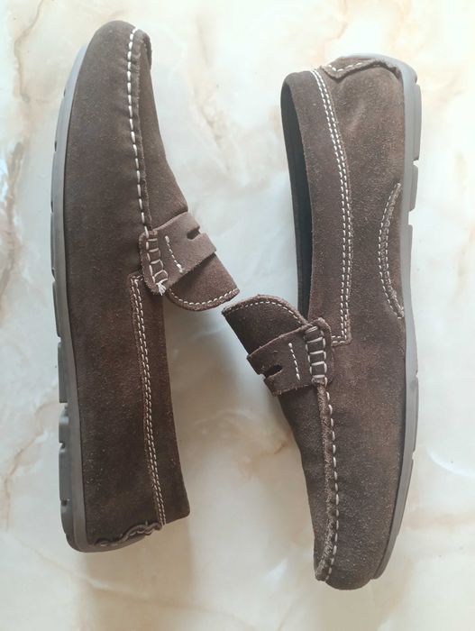 Идеальные Туфли Лоферы Hush Puppies 41p Замша Мокасины Driver для Авто