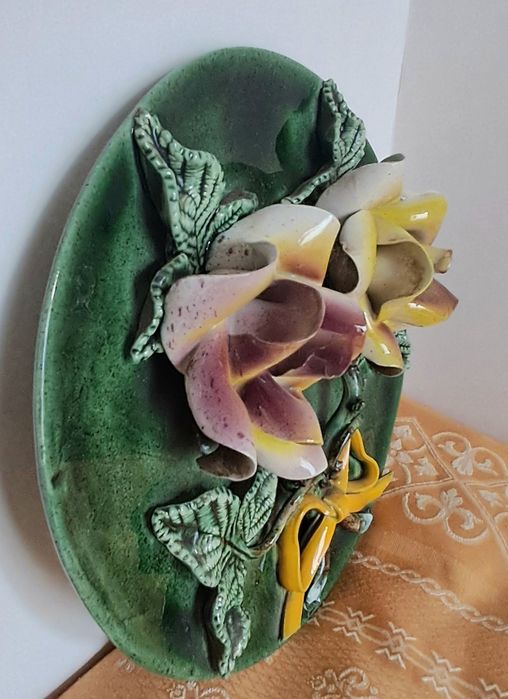 Prato em cerâmica decorativo de pendurar Antigo,  Lica numerado