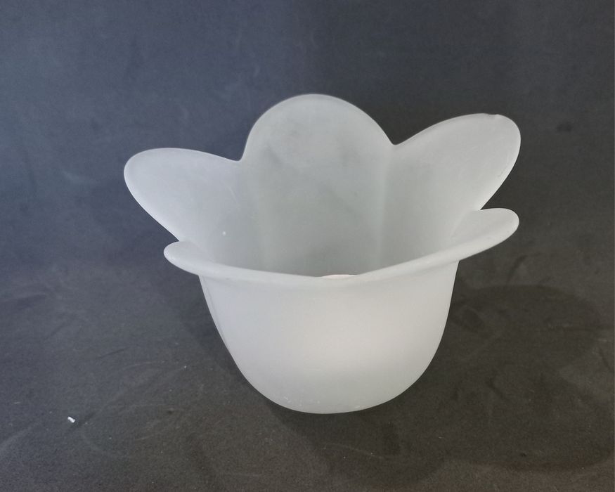 Porta velas vidro flor