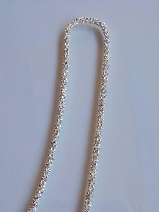 Damski naszyjnik łańcuszek 60 cm Splot Śnieg Daisy Sterling Silver 925