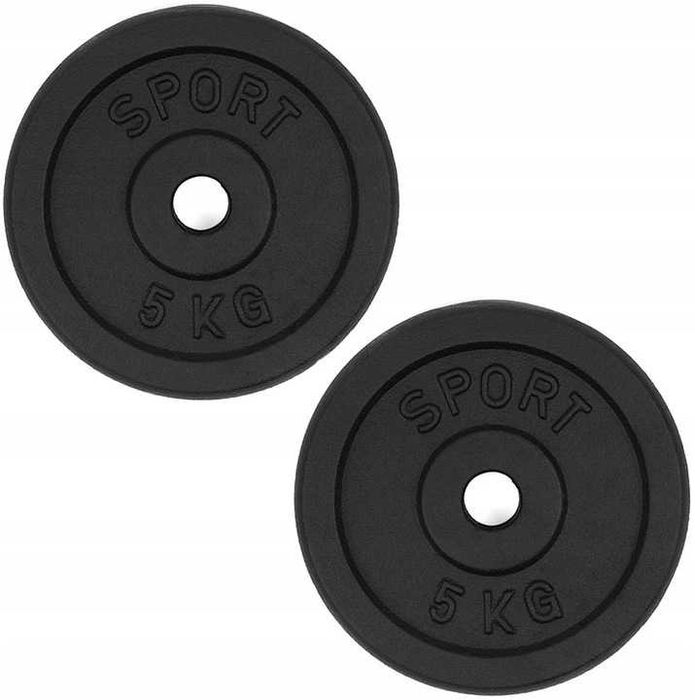 Obciążenie żeliwne talerz 2x5kg zestaw 10kg 31mm