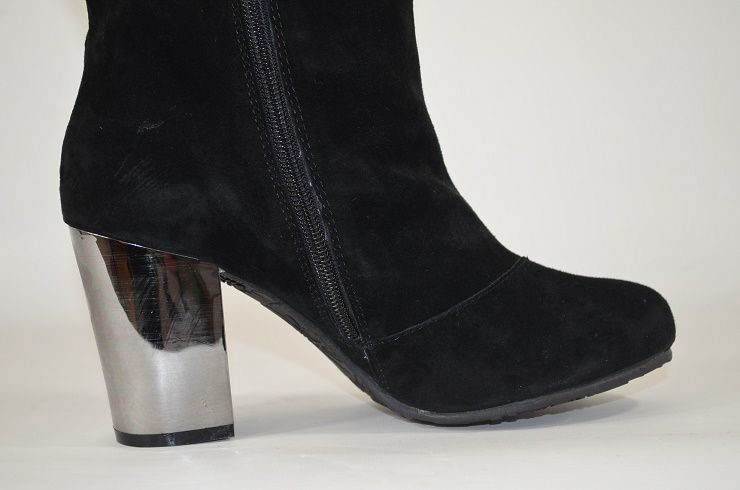 ZIGN KOZAKI DAMSKIE 100 % skora naturalna czarne 39