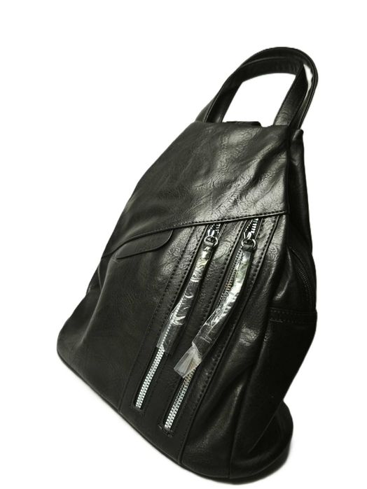 Czarny nowy ekoskóra miejski damski 2w1 torebka plecak Okazja