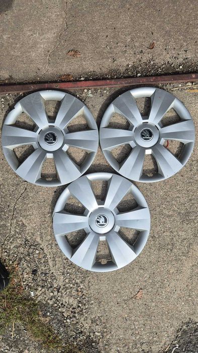 Oryginalne kołpaki SKODA 3 szt. | OEM Srebrne